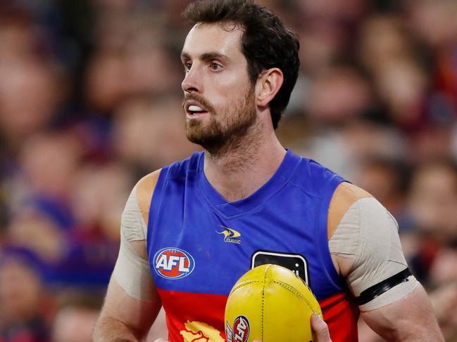 MELBOURNE, AUSTRALIA - SEPTEMBER 16: Darcy Gardiner of the Lions looks on during the 2022 AFL First Preliminary Final match between the Geelong Cats and the Brisbane Lions at the Melbourne Cricket Ground on September 16, 2022 in Melbourne, Australia. (Photo by Dylan Burns/AFL Photos via Getty Images)