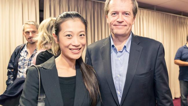 Yang with former Labor leader Bill Shorten