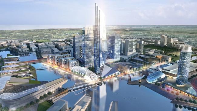 An artist’s impression of the $30 billion Australian Education City proposed for Melbourne’s west.