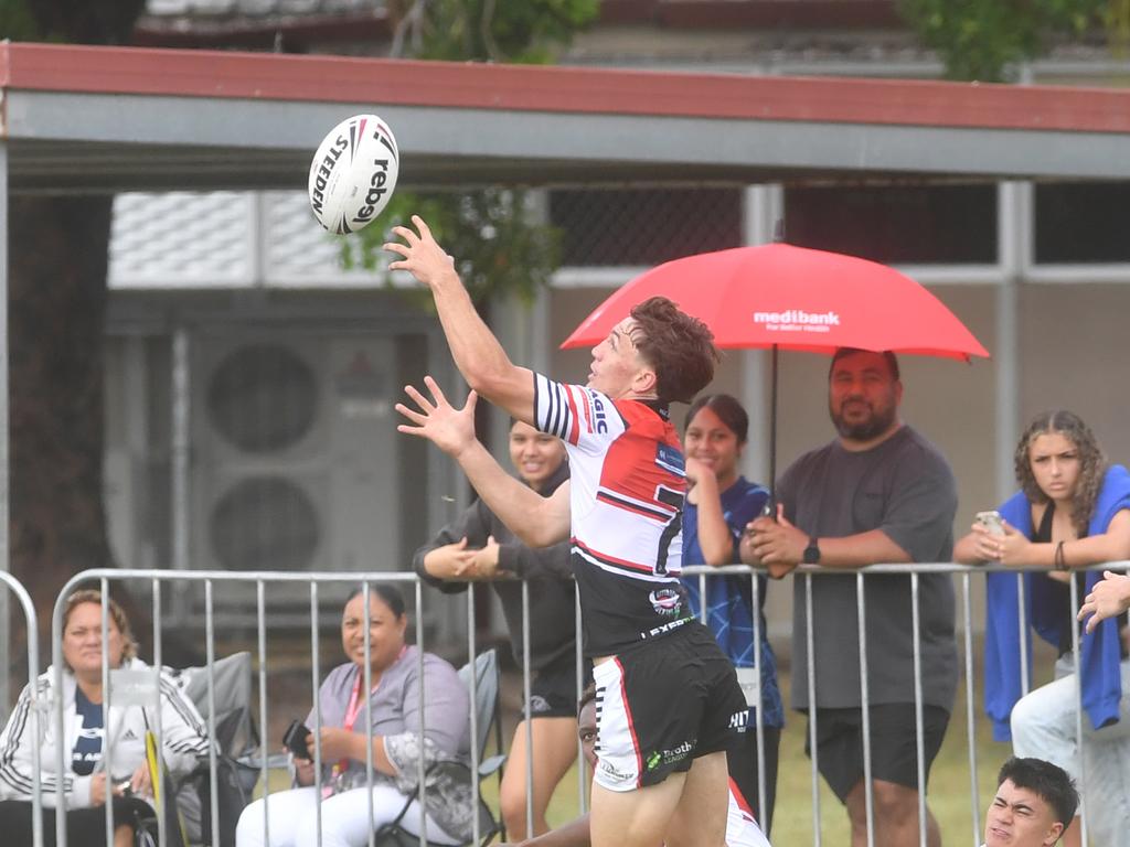 Kirwan State High School hosts St Patrick's College, Mackay, in round 1 of the 2025 Aaron Payne Cup. Picture: Evan Morgan