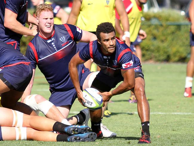 Melbourne Rebels recruit Will Genia at training. Picture: Chris Gottaas