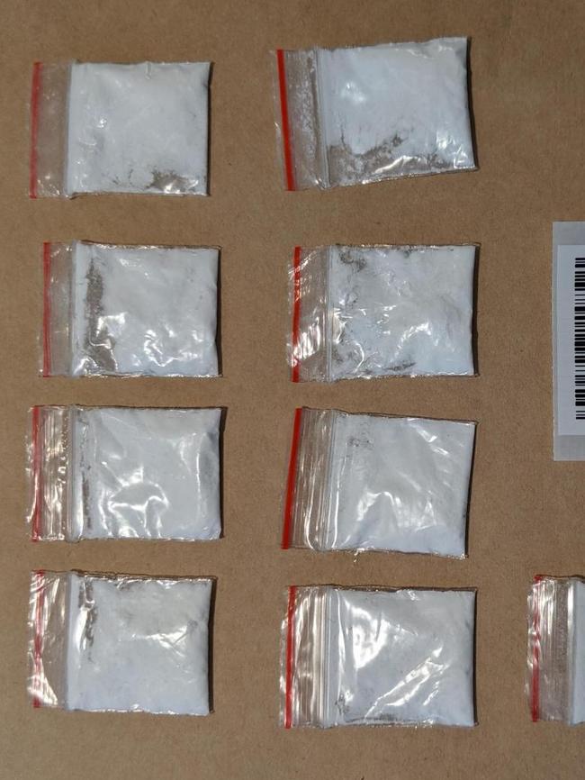 Cocaine allegedly found at Ellis’ home. Picture: NSW Police