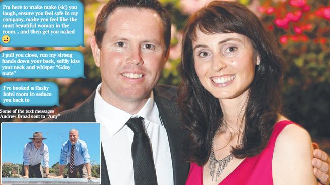 Nationals MP Andrew Broad with his wife Rachel and, bottom left, with Deputy Prime Minister Michael McCormack