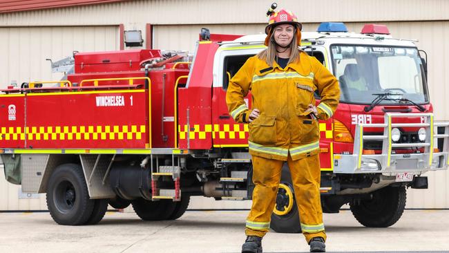 Kaylene Stocks is the captain of the Winchelsea CFA. Picture: Ian Currie