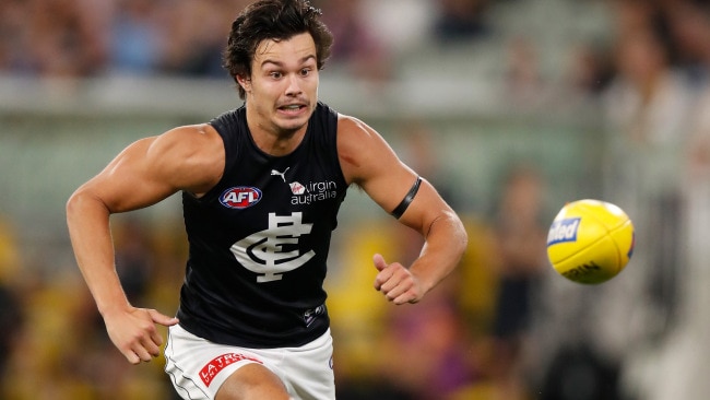 Jack Silvagni was the first player to be subbed out under the new rule. 