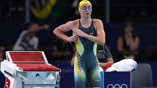 Olympics gold medalist Ariarne Titmus at the Paris Olympic Games. Picture: Sarah Stier/Getty Images