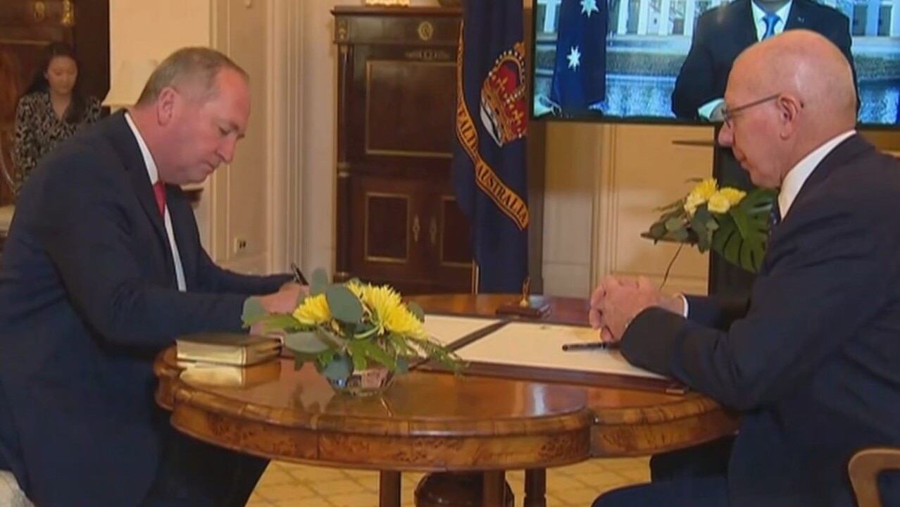 Barnaby Joyce sworn in as deputy prime minister