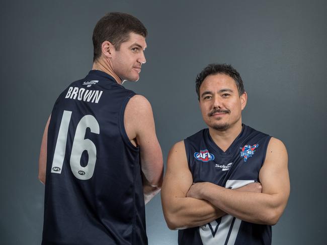 Jonathan Brown was with radio co-host Sam Pang when he felt unwell. Picture: Jake Nowakowski