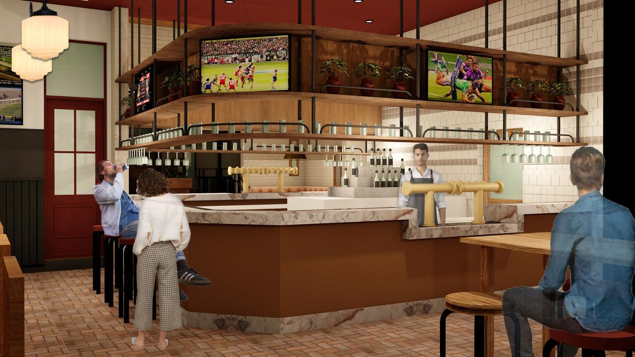 Concept art for the new Spotted Cow in Toowoomba, which has been bought by Hallmark Group.