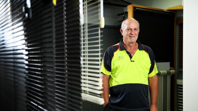 Local business owner Adrian Moscheni  at his Winnellie business, Straitline Blinds, which has been in business for three decades.