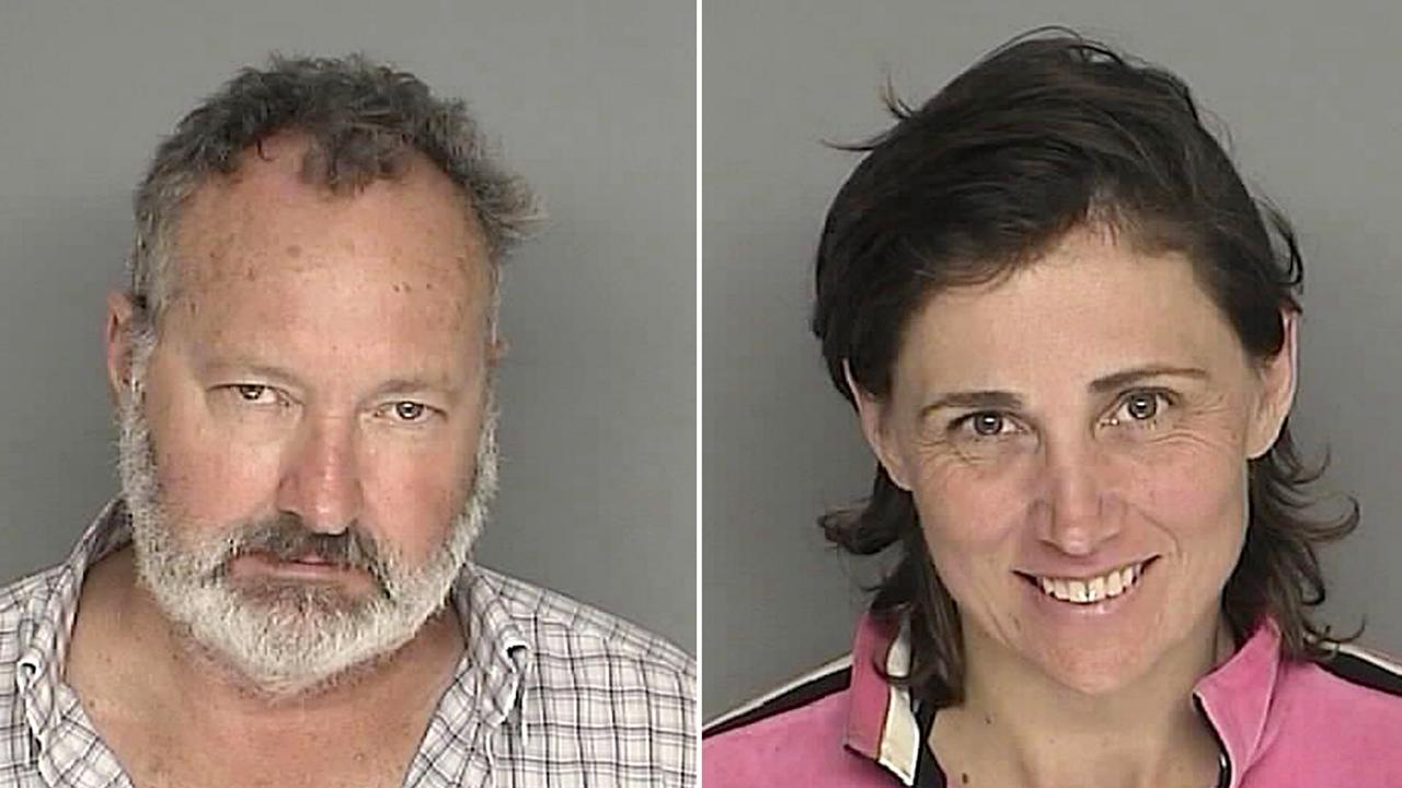 The couple’s 2020 mugshots. Picture: AFP/HO/Santa Barbara County California Sheriff’s Department