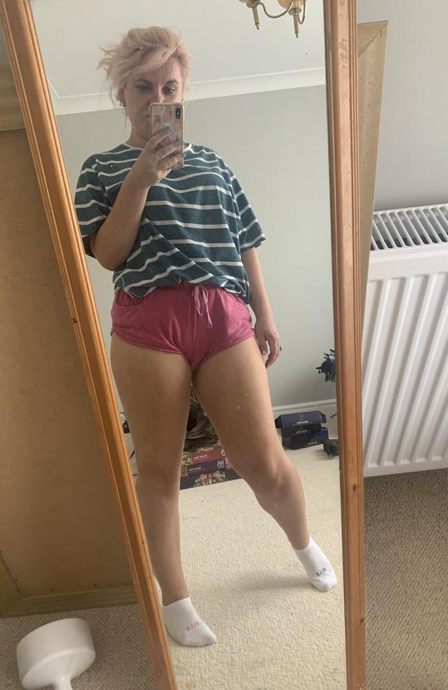 This is the outfit Lauren was wearing when she said she was told her pants were ‘too short’. Picture: Twitter/Lauren O’Connor