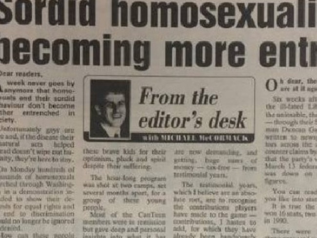 Michael McCormack's column written in 1993.