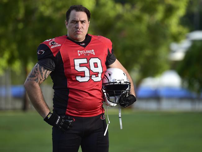 Townsville Cyclones' defensive linesman Jarrod Langdon. PICTURE: MATT TAYLOR.