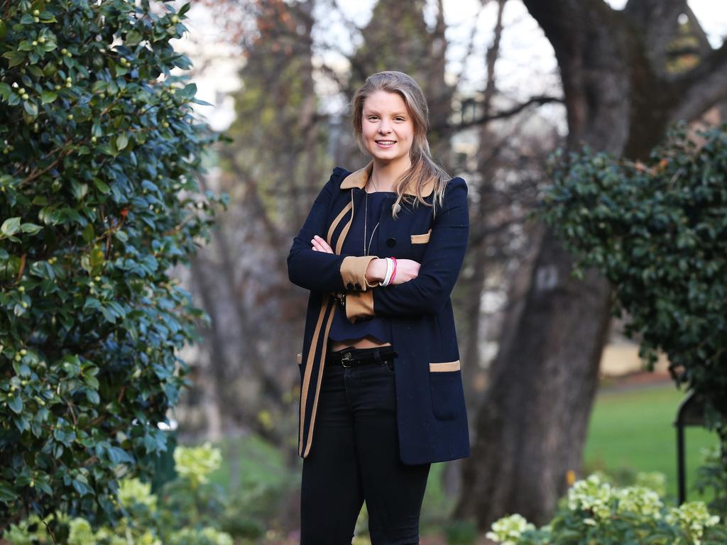 13. Olivia Fleming (2014) - mental health advocate. The 2018 Tasmanian Young Achiever Award for Community Service and Volunteering award winner founded The Little Help Project during her first year studying medicine at UTAS. The not-for-profit organisation has 25 volunteers and has helped 8000 Tasmanians. She has volunteered in more than 30 week-long programs, facilitated camps and many community programs. Picture: NIKKI DAVIS-JONES