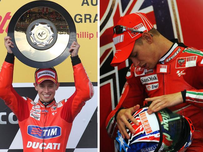 Casey Stoner may have had a glittering career but it wasn't all good. Photo: Getty Images