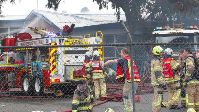 Police arrested an 18-year-old man over the Heatherwood fire. Picture: David Crosling