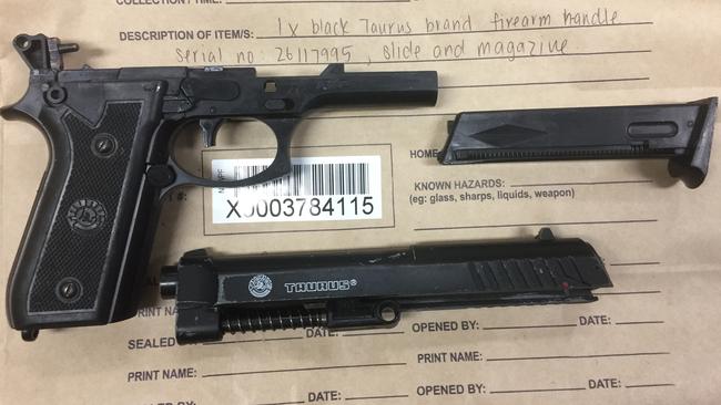 The seized replica firearm police found during the search. Picture: NSW Police