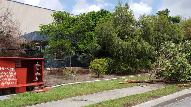 Damage caused by hoons on Distribution Avenue in Molendinar Saturday night. Picture: Alexandra Bernard. 