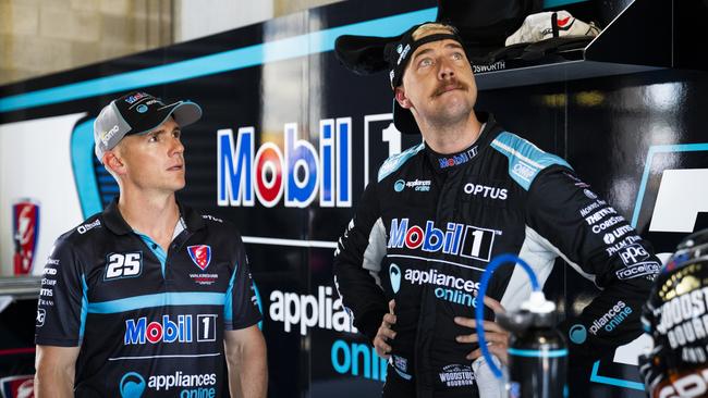 Lee Holdsworth (L) has topped the final co-driver only practice session for the Bathurst 1000. Picture: Getty