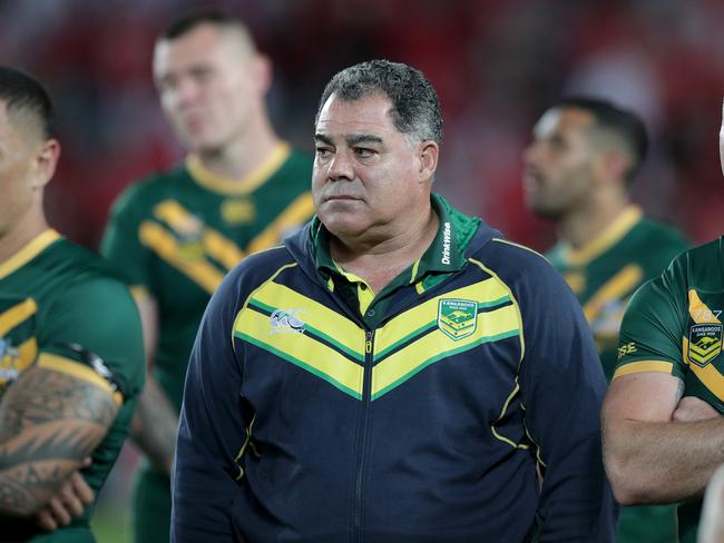 Kangaroos coach Mel Meninga has expressed his frustration over the international eligibility rules. Picture: AAP Image/David Rowland