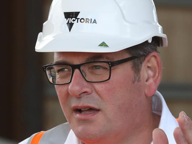 MELBOURNE, AUSTRALIA - NewsWire Photos, APRIL 14, 2022. The Premier, Daniel Andrews, and the Minister for Transport Infrastructure, Jacinta Allan,  make an announcement at the new level crossing removal project in Preston. Picture: NCA NewsWire / David Crosling POOL via NCA NewsWire