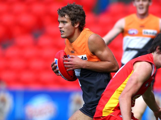 Carey in action for the Greater Western Sydney against the Gold Coast Suns.