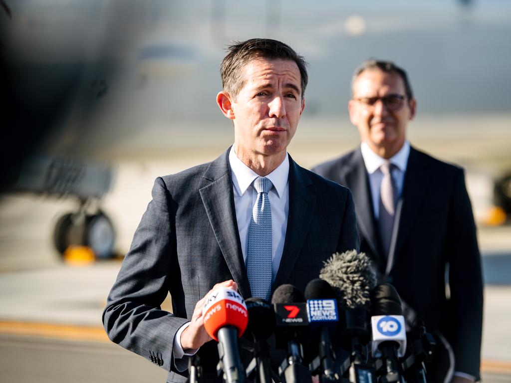 Simon Birmingham accused Labor of running a campaign based on misleading statements. Picture: The Advertiser/ Morgan Sette