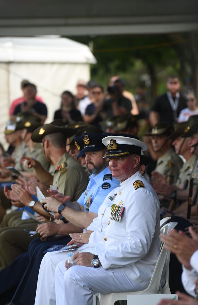 The 81st commemoration of the Bombing of Darwin held at the cenotaph on the esplanade. Picture: (A) manda Parkinson