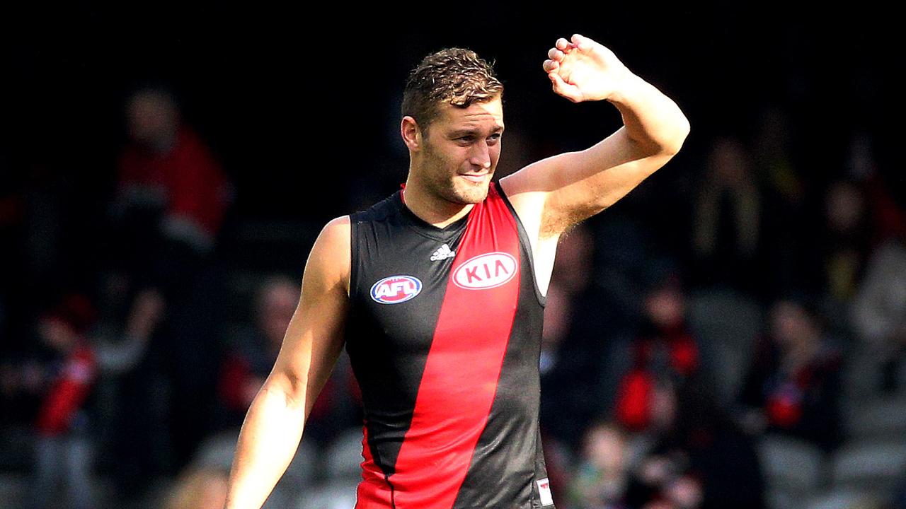 Essendon's Tom Bellchambers won’t have to worry about an open roof for the rest of the 2019 season. Picture: George Salpigtidis