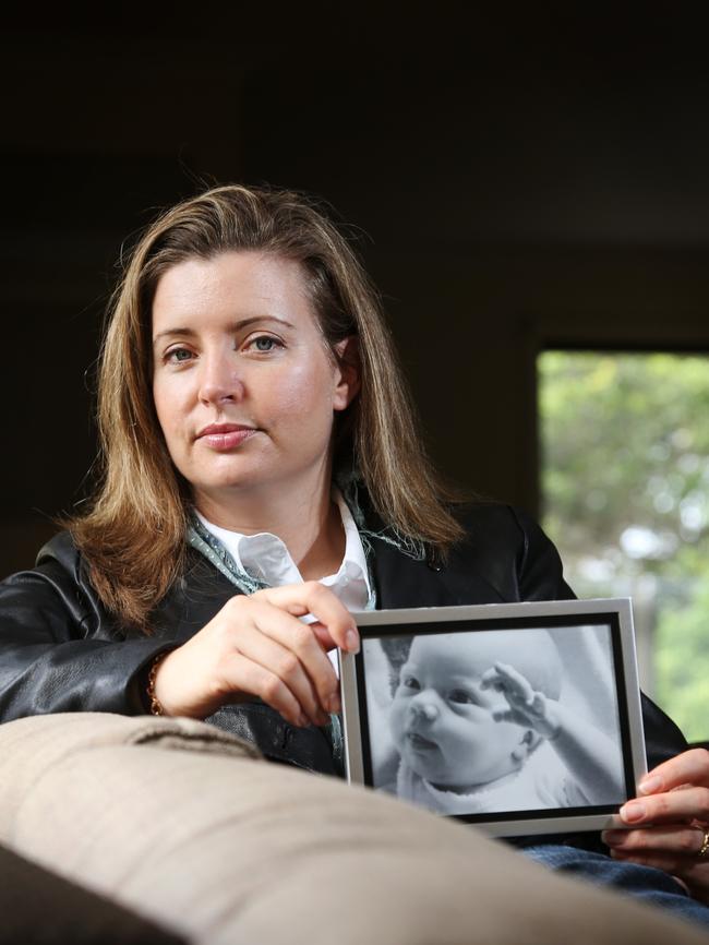 Toni McCaffery with a picture of Dana.