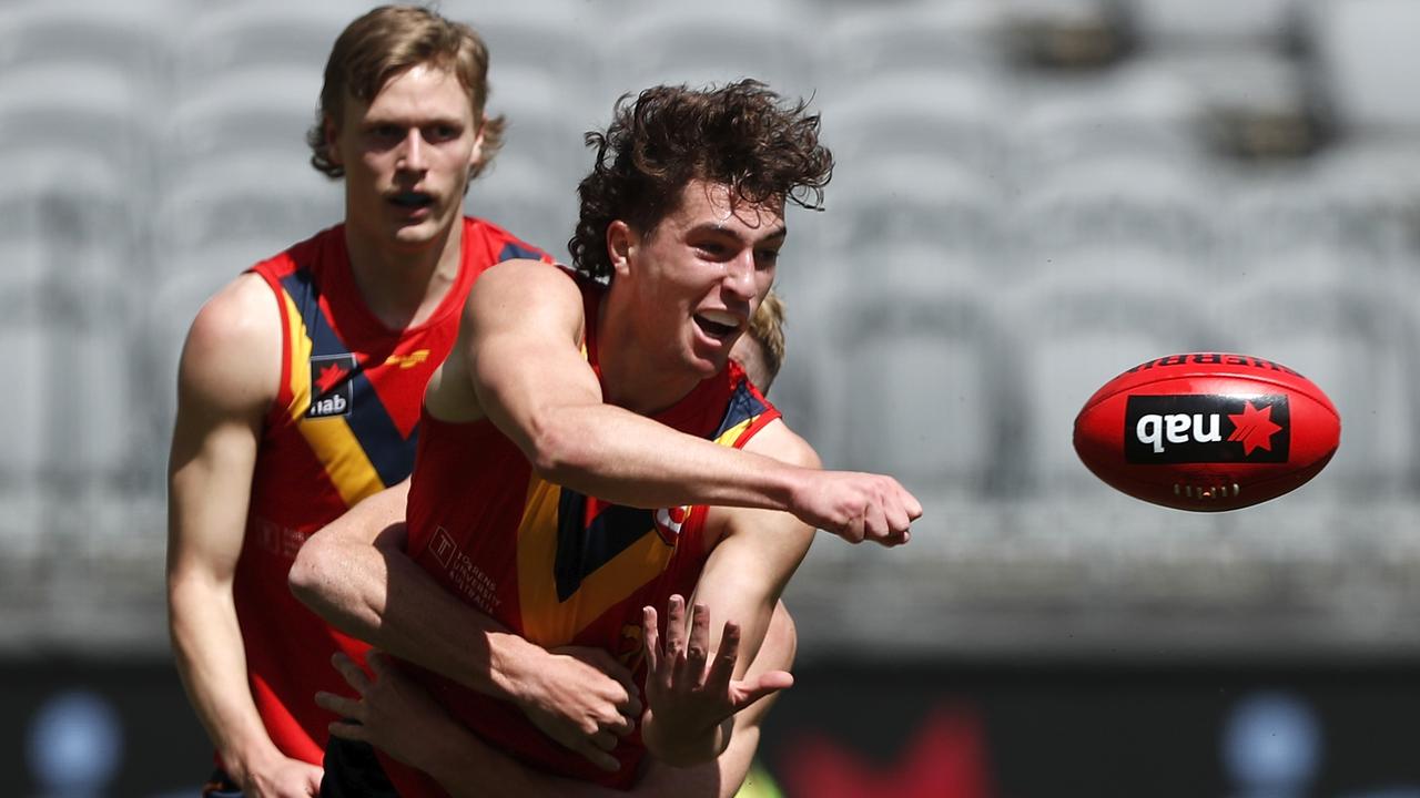 Adam D’Aloia is one of South Australia’s top 2022 AFL Draft prospects. Picture: Dylan Burns/AFL Photos