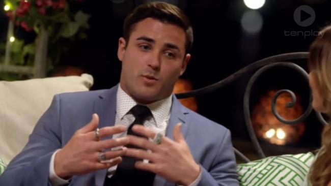 Bachelor Davey confesses he is known as the ‘Girlfriend Guy’ – too much information for the first meeting.