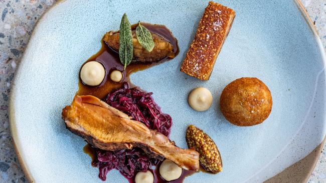 A pork dish at The Paddock Restaurant.