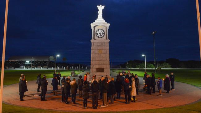 Another vigil for Eurydice Dixon held in Semaphore. Picture: AAP / Brenton Edwards