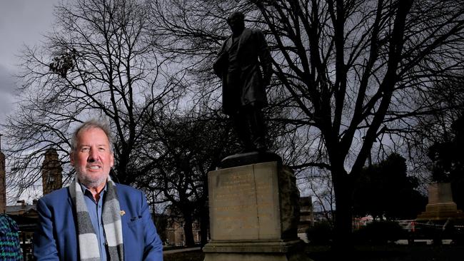 Former councillor Jeff Briscoe plans to launch an appeal to try and keep the Crowther statue standing. Picture: Kenji sato