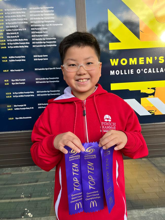 Ipswich Grammar Swimming Club's Liam Kim.