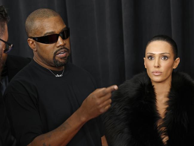 Kanye West and Bianca Censori just before their stunt at the Grammy Awards on February 2. Picture: Frazer Harrison/Getty Images