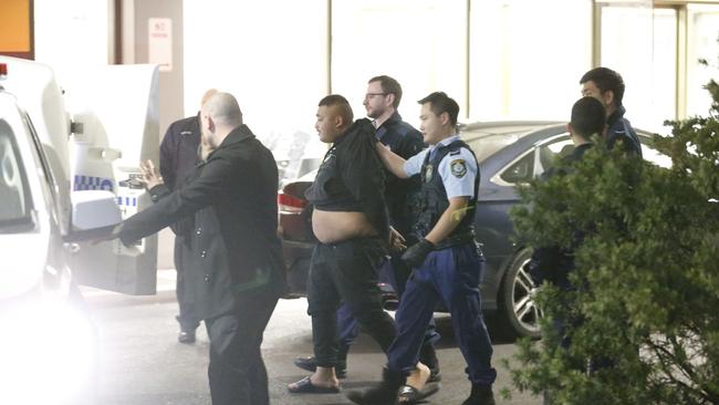 Albaseri is taken into custody at Auburn Hospital. Picture: Steve Tyson