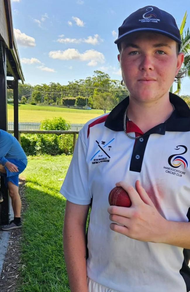 Maroochydore junior cricketer Oscar Cawse. Picture: Facebook.