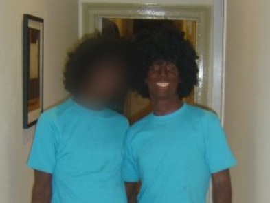 Bill Shorten adviser Steve Michelson (right) resigned in 2017 after a decade-old photo of him in blackface and wearing a wig at a fancy dress party resurfaced. Picture: Supplied