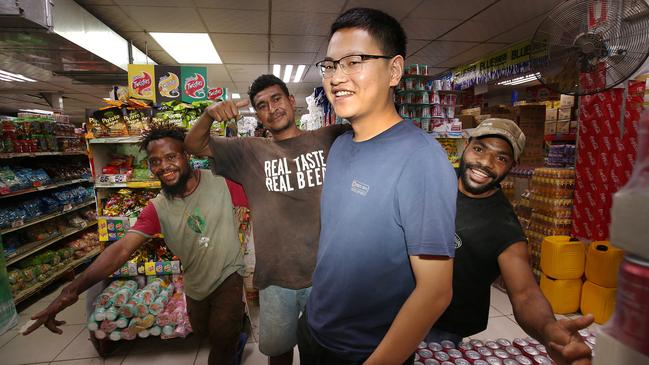 Leon Wang was an English teacher in Nanjing, China, and moved to Papua New Guinea to work for a family friend in a supermarket. He manages surveillance of the shop and says he feels he has landed in the most dangerous part of Port Moresby. His new wife wants to return to China. Picture: Vanessa Hunter