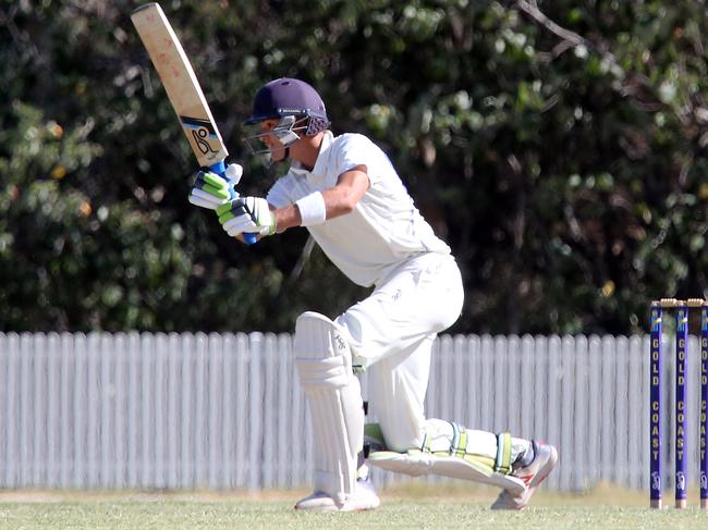 Teenage batsman Hugo Burdon. Picture: Richard Gosling