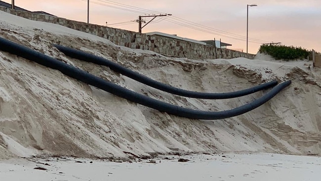 West Beach sand erosion. Picture: Save West Beach Sand