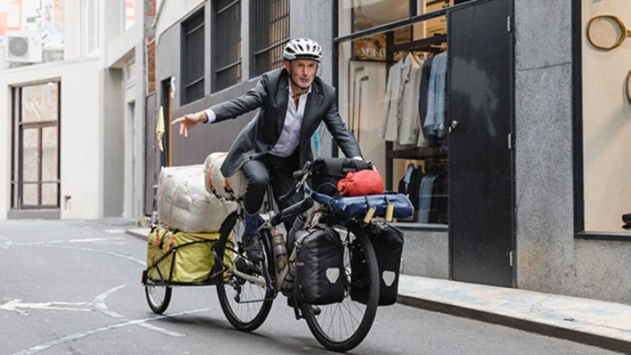 Two Dogs last year cycled M.J. Bale's zero-carbon wool into Hobart and then sailed to the mainland.