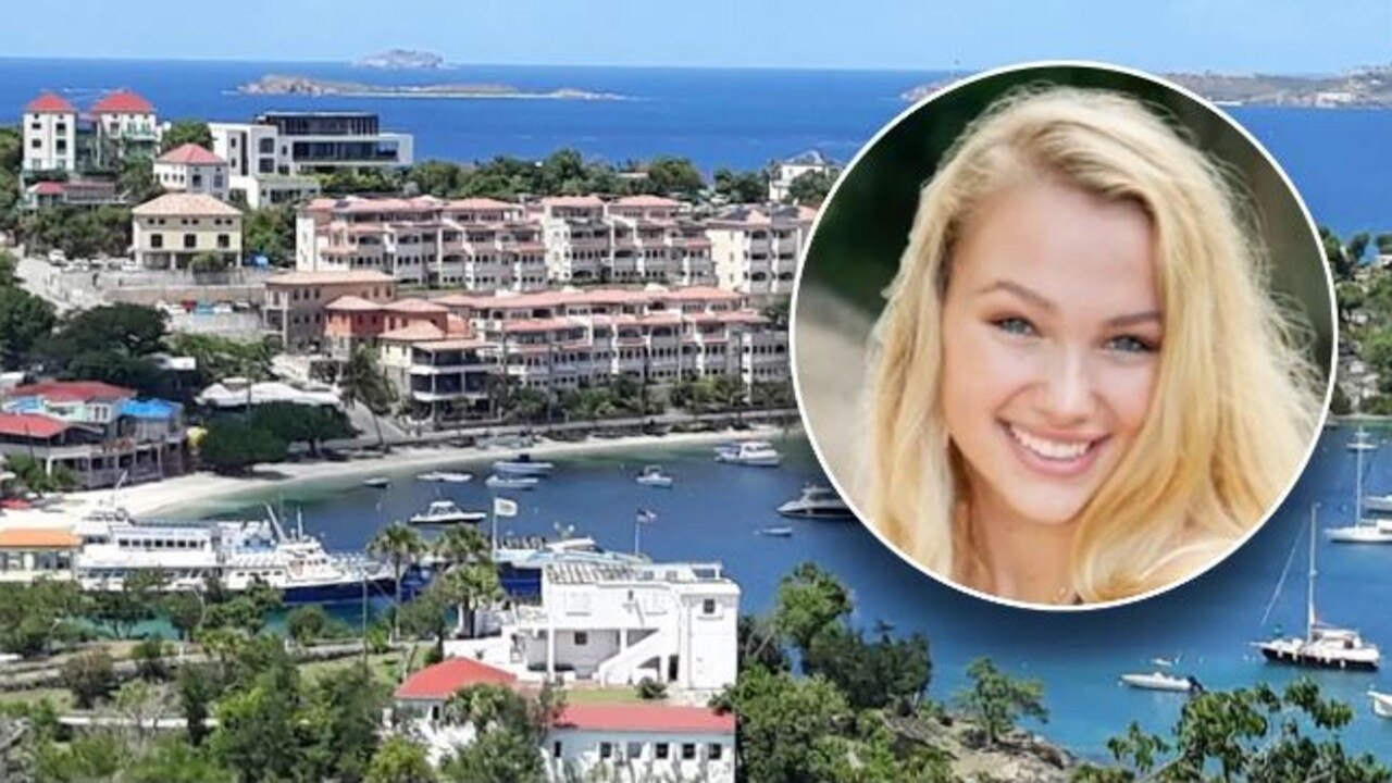 She had been living in the town of Cruz Bay, pictured, and working part-time at a local animal shelter, according to police and her obituary. Picture: Jeffcoat-Trant Funeral Home/ Google maps