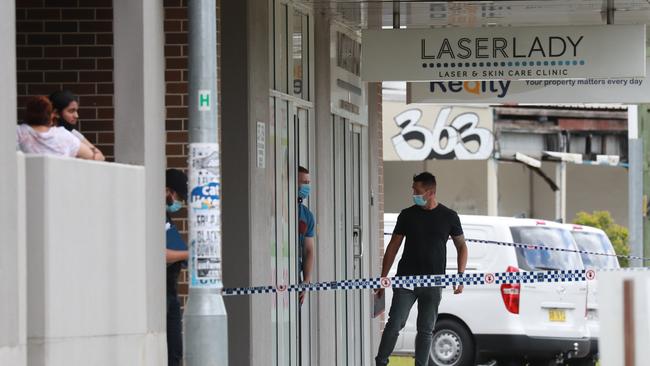 The scene where the high high-ranking member of the Hamzy crime network was shot. Picture: Christian Gilles.