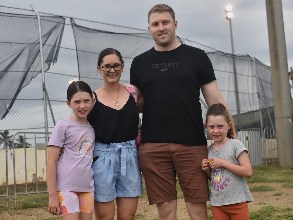 <p>Mardie, Jason, Evie and Georgia Holding at the McCosker Rocky Speedway's Modified Sedans Cattle Cup at the Rockhampton Showgrounds on February 24, 2024.</p>