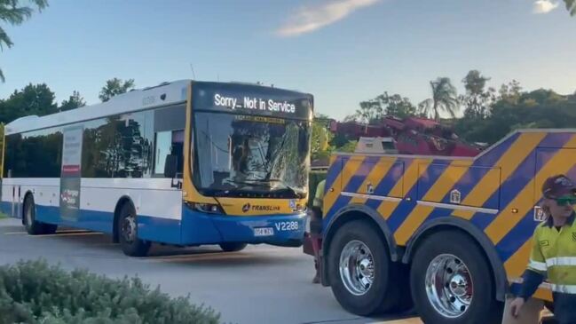 Bus towed away after Brisbane peak-hour crash