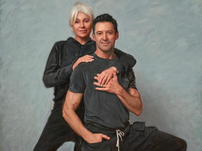 Paul Newton: 'Portrait of Hugh Jackman and Deborra-Lee Furness' Archibald Prize 2022 finalist.